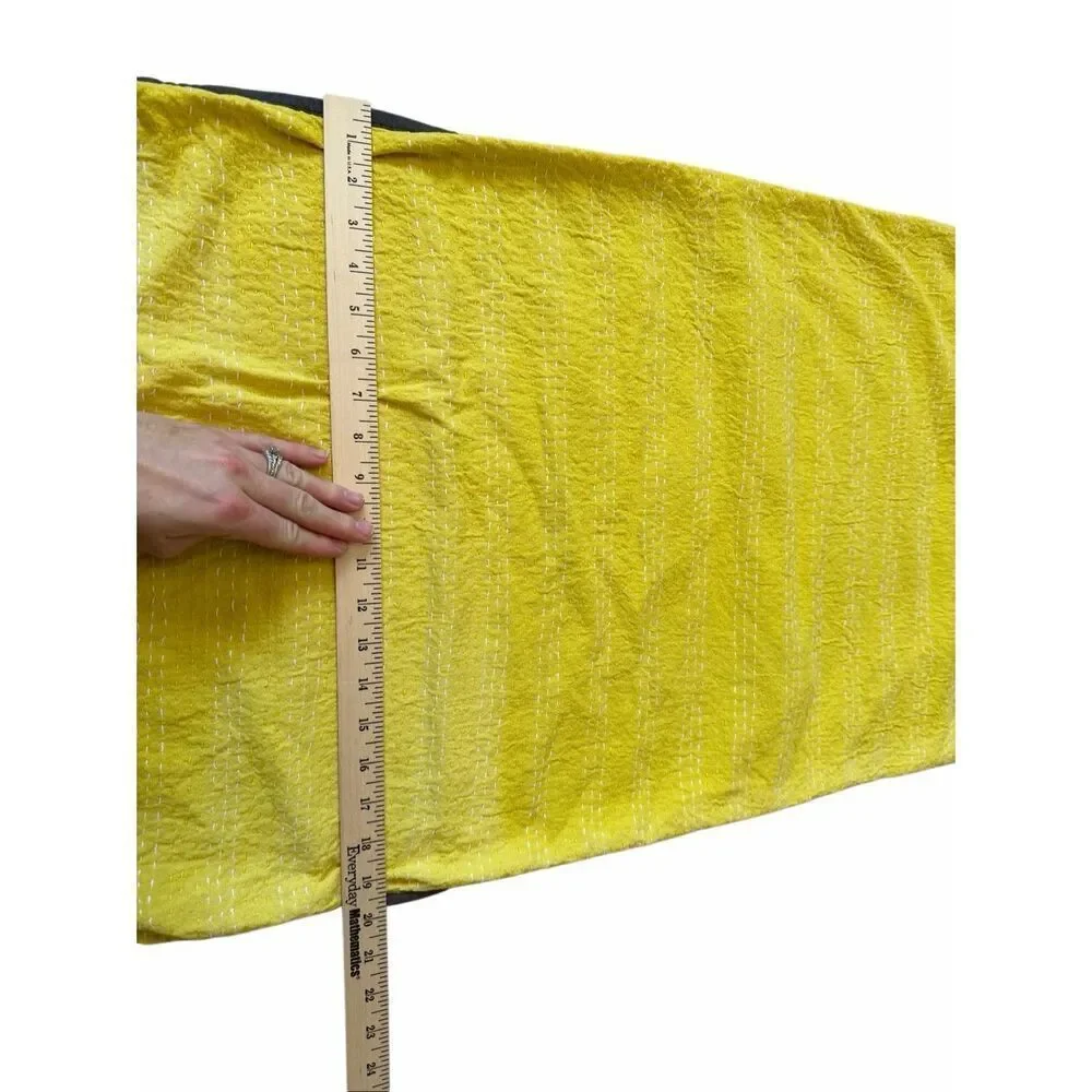 West Elm 2 Cotton King Shams‎ Yellow 20x36